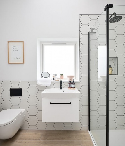 Ca Pietra Signature Hexagon Porcelain Pearl White